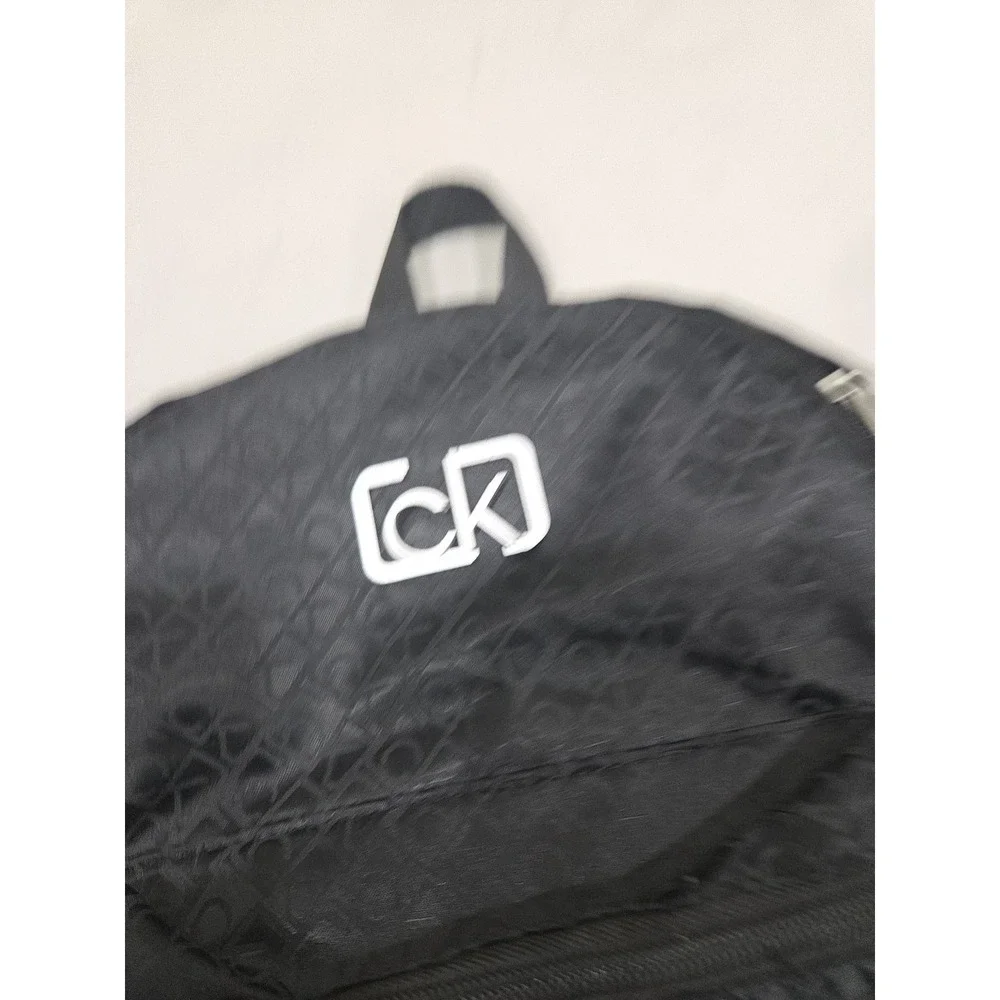 Calvin Klein Black Logo Print Unisex Backpack
